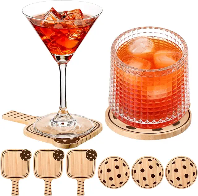 Pickleball Paddle & Ball Coasters
