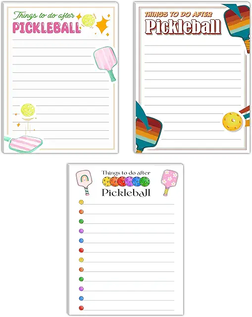 Things To Do After Pickleball Notepads