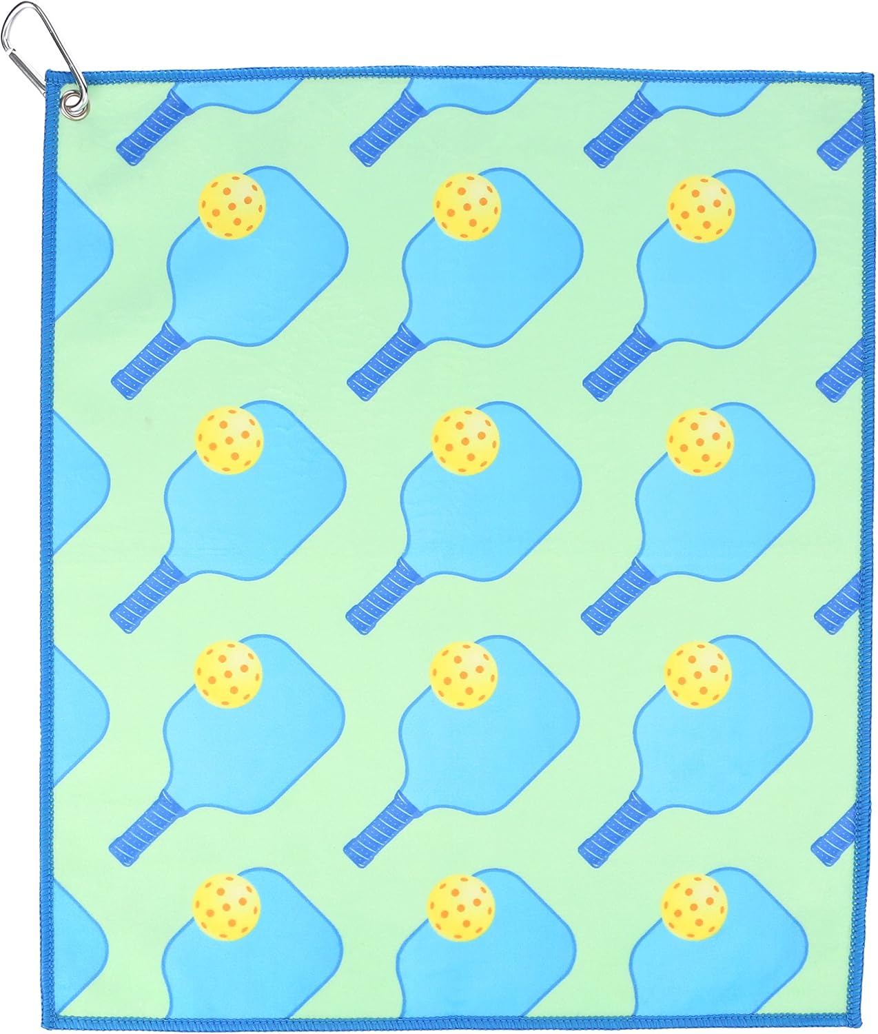 Blue pickleball microfiber towel